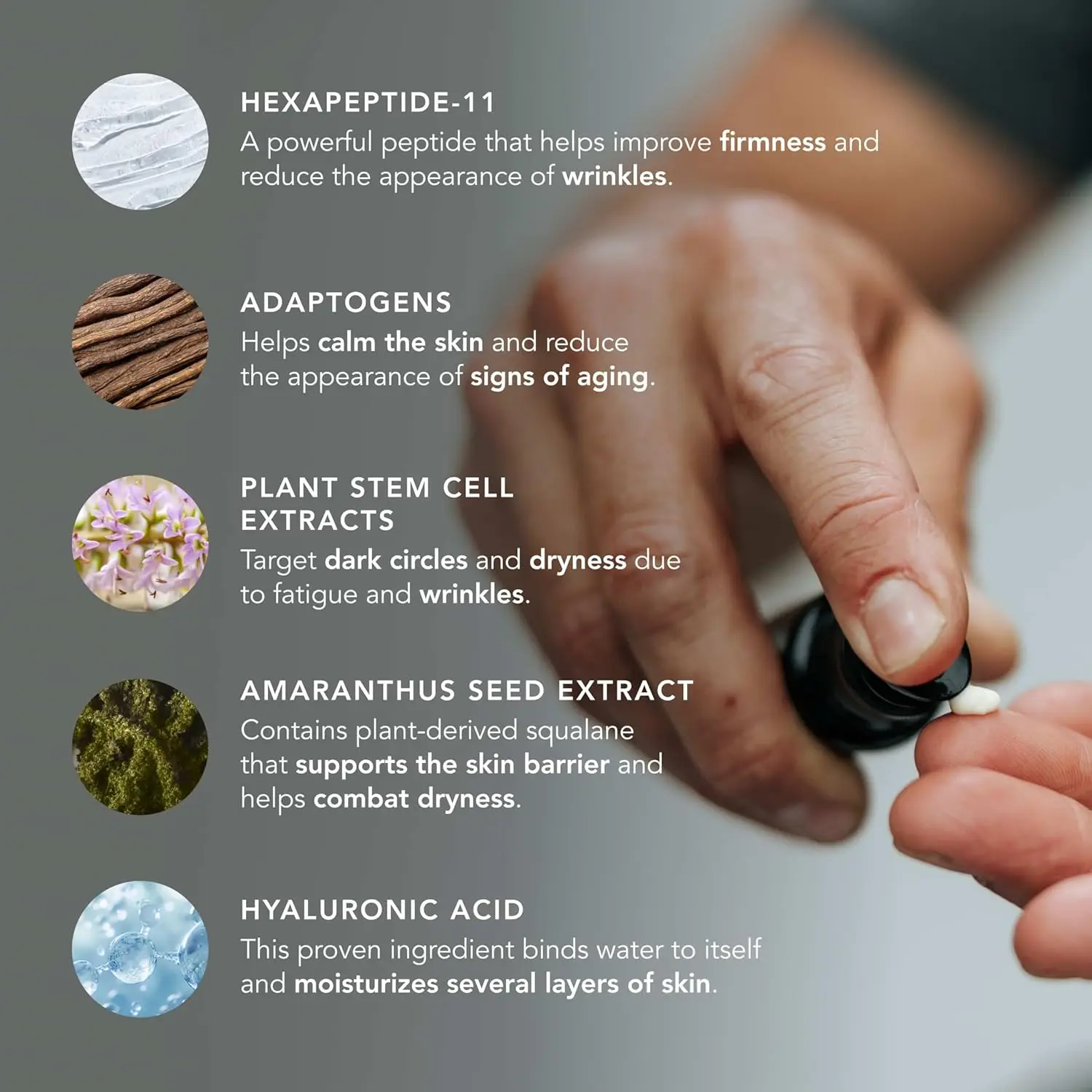 Hexapeptide-11 Hyaluronic Acid Moisturizing Eye Lift Anti-Aging Wrinkle Eye Bag Under Eye Tighten Serum