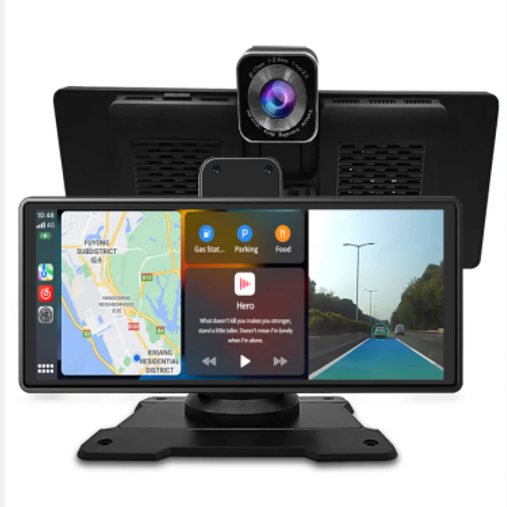 Wireless Car stereo Carplay AI box 7 inch 10 inch touch screen Carplay and Android Auto with rear camera dash cam
