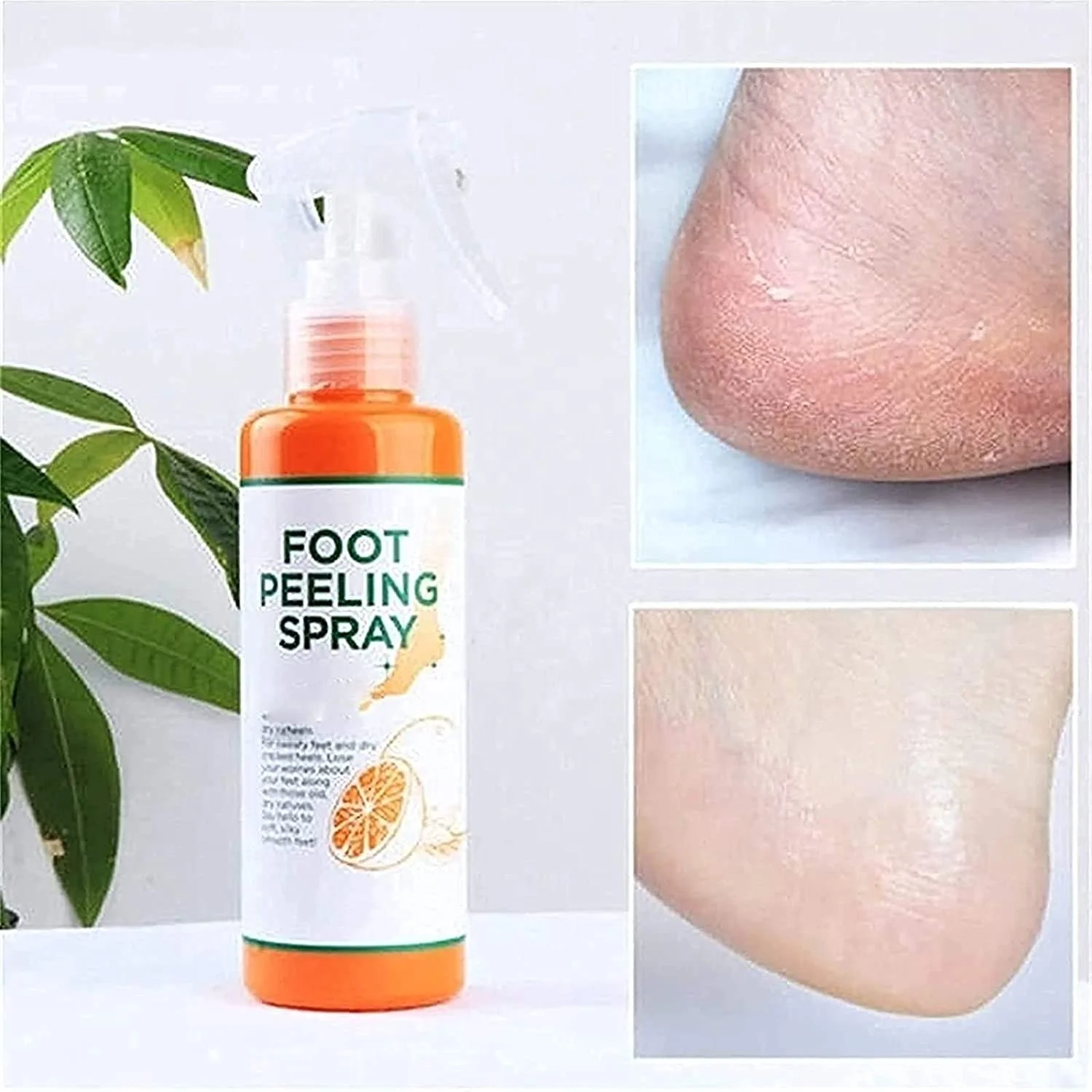 Customize Logo Orange Foot Exfoliate Peel Off Spray Knee Pigmentation Repairing For Dry Cracked Skin Foot Care
