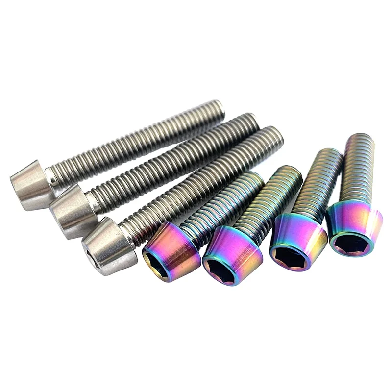Wholesale Titanium Bolts M6 x18/20mm Cone Head titanium screws by PYTITANS
