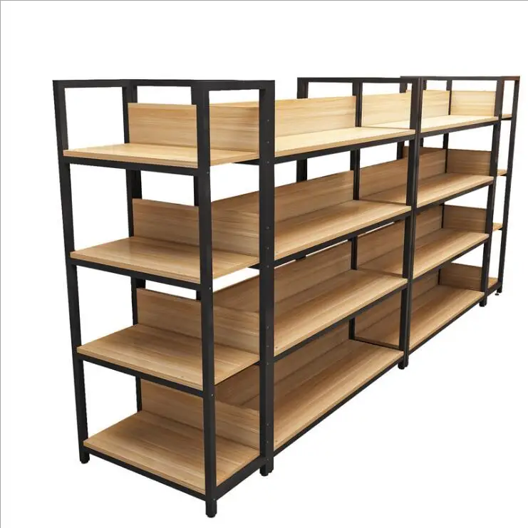 2021 hot sale Assemble universal retail shelf display wooden shelves supermarket