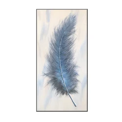 Home decoration Wall art painting nordic style oil painting magic handmade feather painting with oil canvas for living room