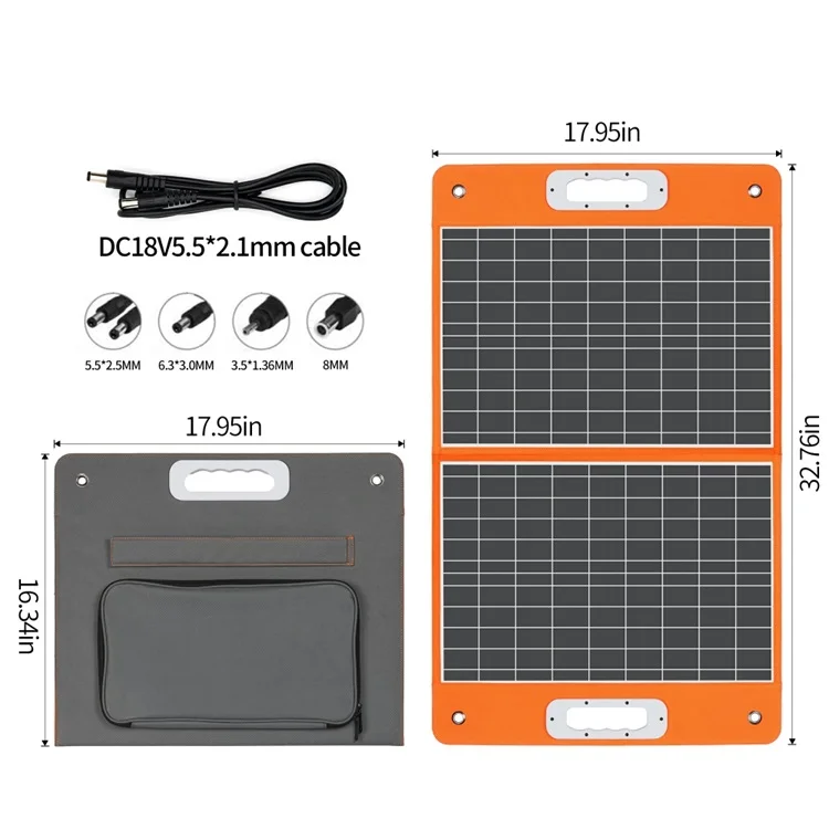 60W Foldable Solar Panel Compatible With Jackery Goal Zero Blueti Power Station Foldable Solar Panel