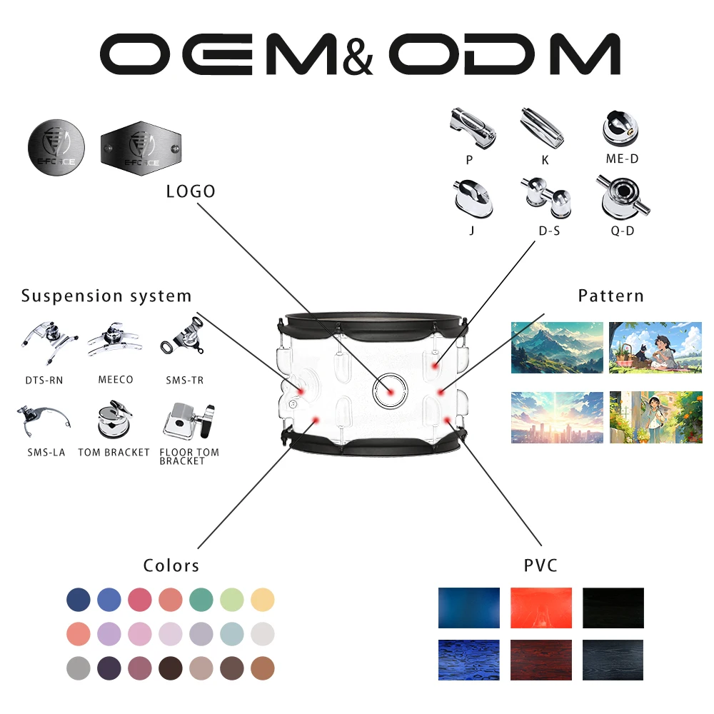 high quality stainless steel wood electric drum percussion instrument