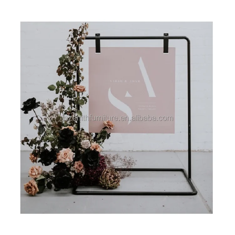 Event Decor Metal Display Frame Welcome Sign Stand for Front Door Standing