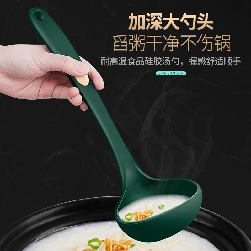 Food Grade Cooking Silicone Spoon Set For Kitchen Restaurant Heat Resistant Non-Stick Spatula