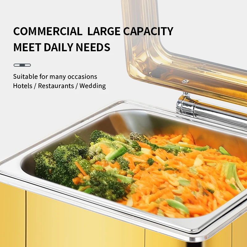 Other Hotel & Restaurant Supplies Food Warmer Serving Dish Buffet Catering Stainless Steel 9L Chaffing Chafing Dishes Buffet Set
