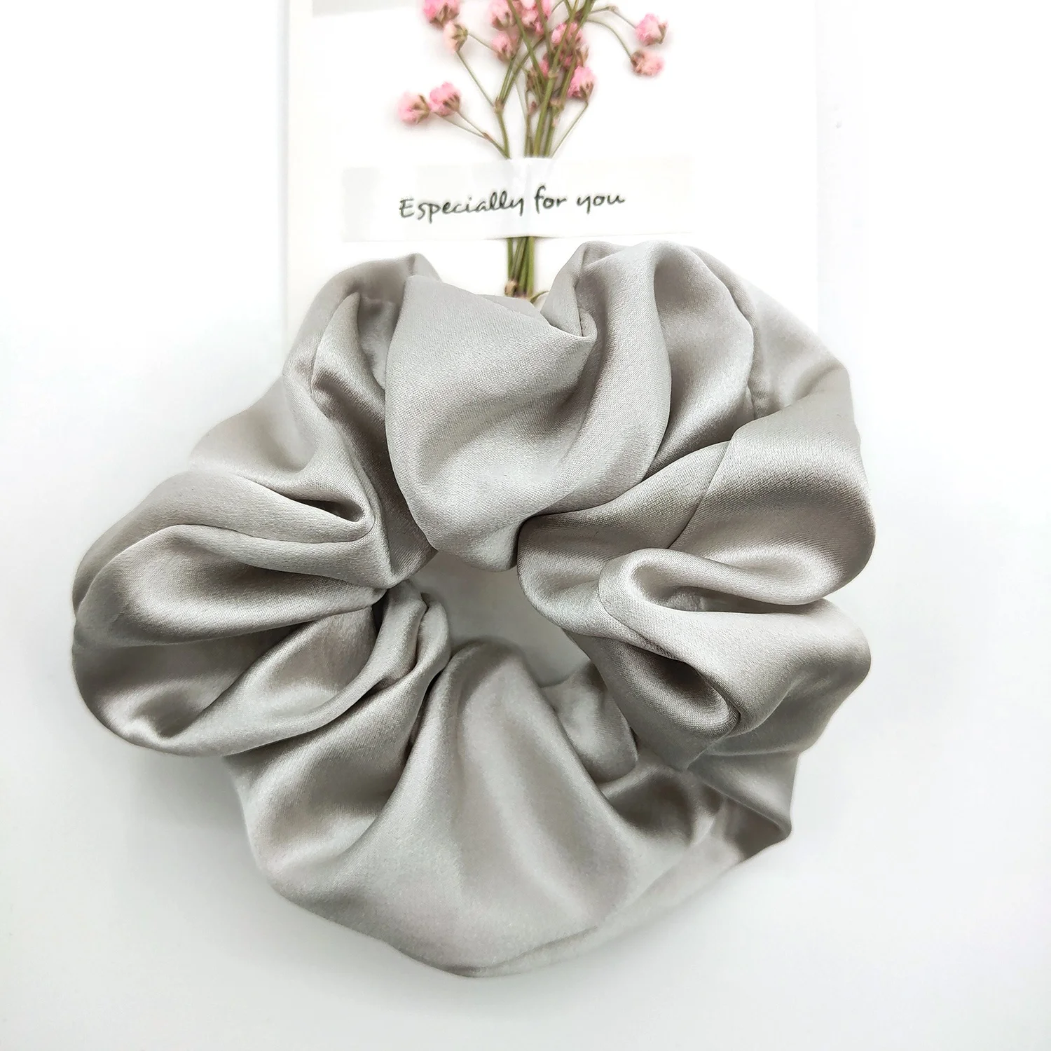 Custom 100% Pure Silk Scrunchies Mulberry Silk Scrunchies Silk Lady Bairbands