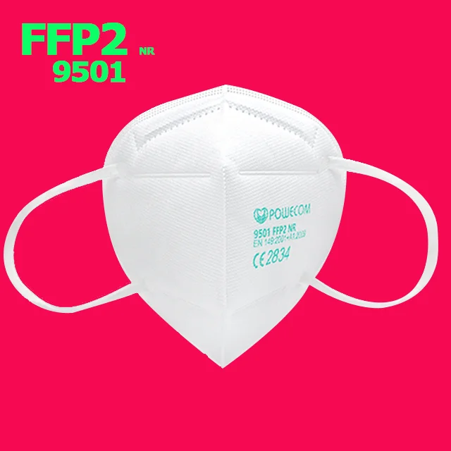 Powecom Mascarilla Ffp2 9501 Ear Loop Ce Respirator Dust Mask Disposable Mascaras Mask Mascarillas Faciales Elastic Ear-loop