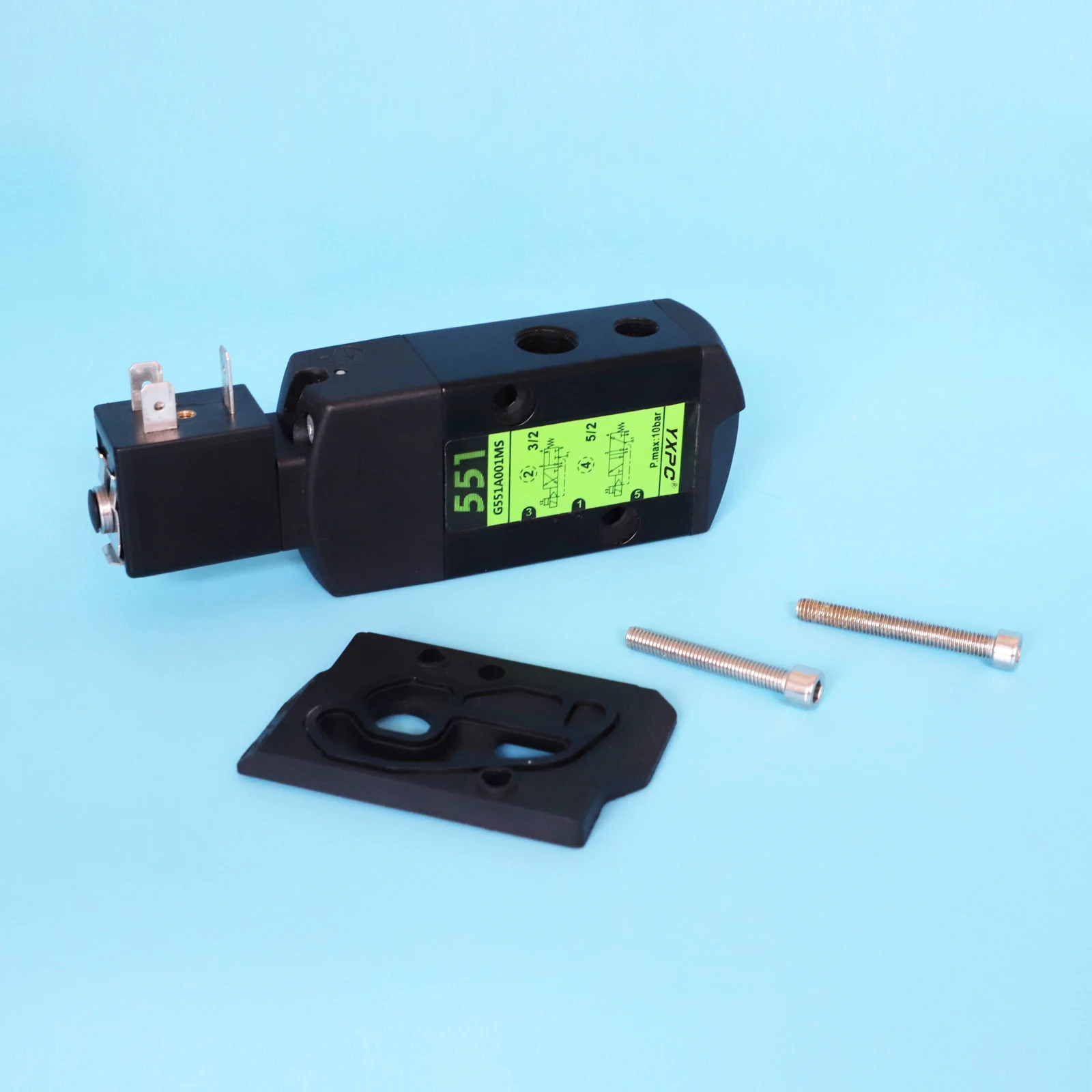 Top manufacturer made G551A001MS CONVERTIBLE 1/4 port single coil 220v pneumatic air valve 5/2 solenoid valve namur