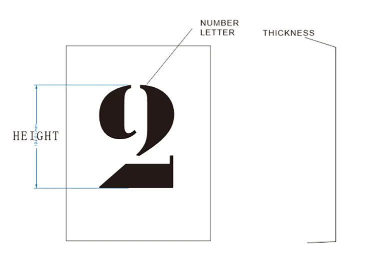 metal letters decoration alphabet stencil