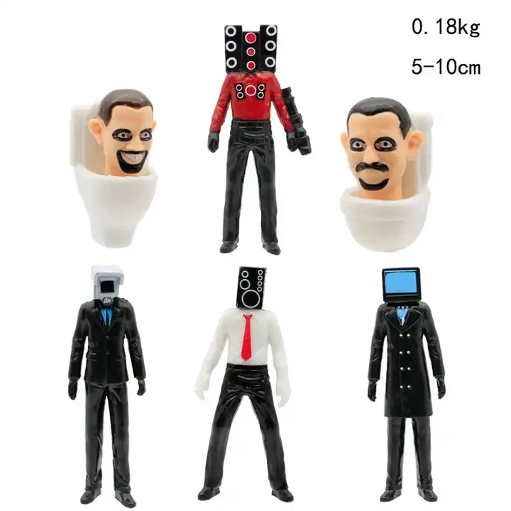 HWA New Arrival Wholesale Figure Game Skibidi Toilet PVC Action Figures Toys Custom Funny Speakerman PVC Animals Toy