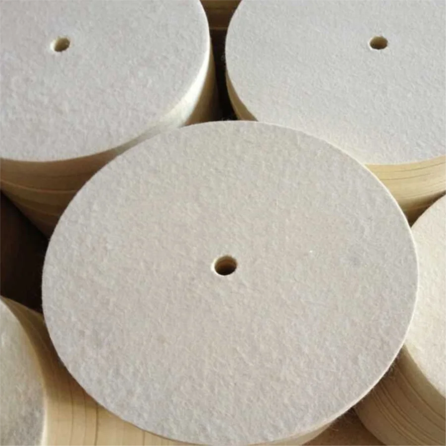 China Cloth Cotton Fiber Non Woven Wool Hard Felt Material Abrasive Grinding Buffing Polishing Wheel For Glass Pva Marble Stone