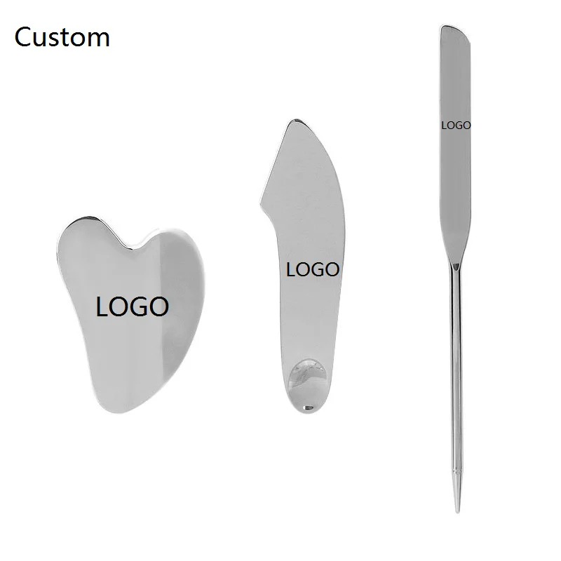 OEM/ODM stainless steel makeup custom foundation mixing color Foundation Mixing Polished cosmetics spatula