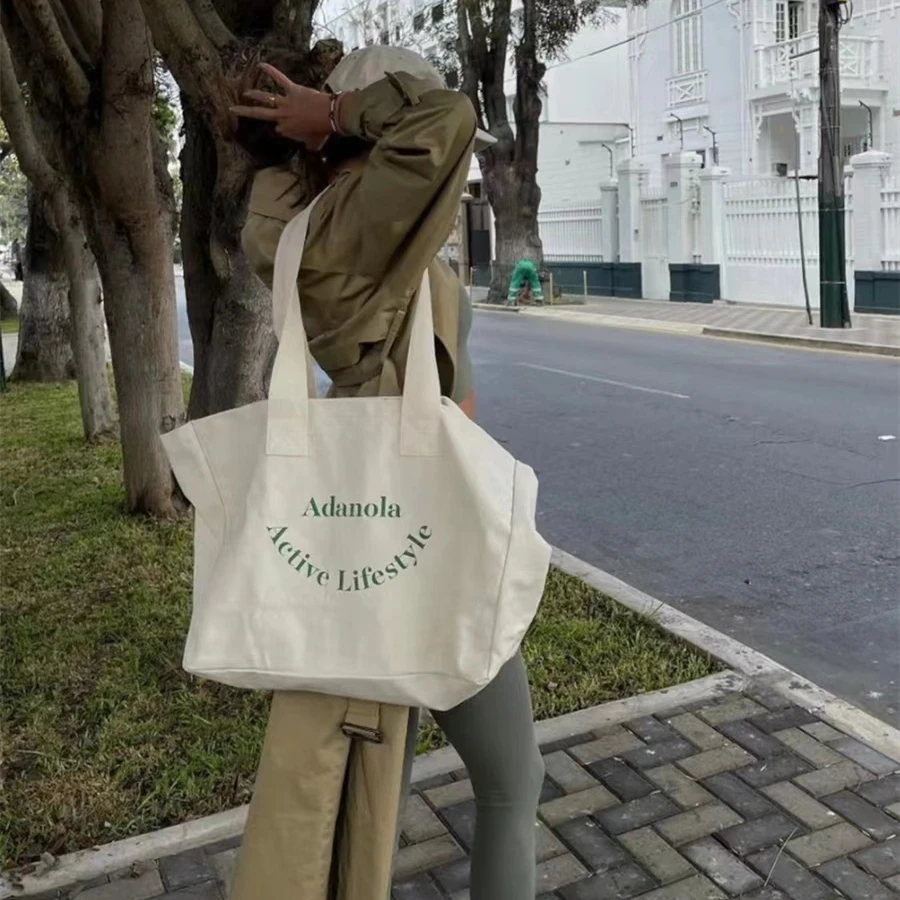 Custom Logo Oversize Giant Large Fashion Weekender Grocery Gift Shopping Cotton Canvas Tote Bag