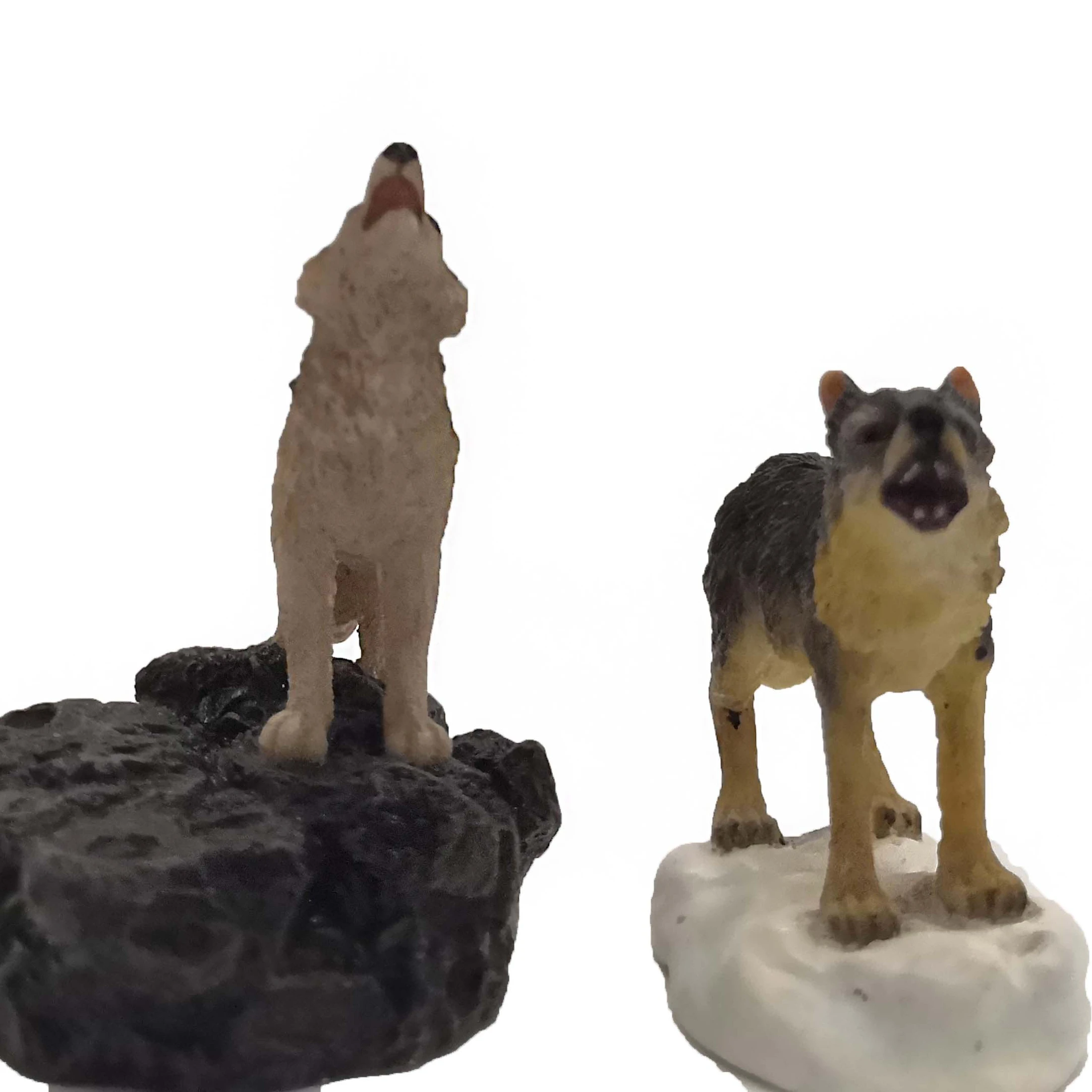
Manufacturer price resin howling Wolf animal craft for desk decoration 