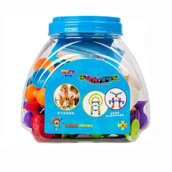 Zhiqu Toys Silicone Soft Building Blocks Sticky Play Children Educational Toy DIY Big Particle Building Blocks Sucker Toy