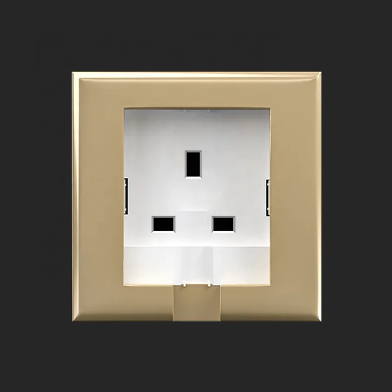 86 Type UK Standard Hidden Electrical Wall Socket 13A Waterproof Splash proof Hotel Household Room Saving
