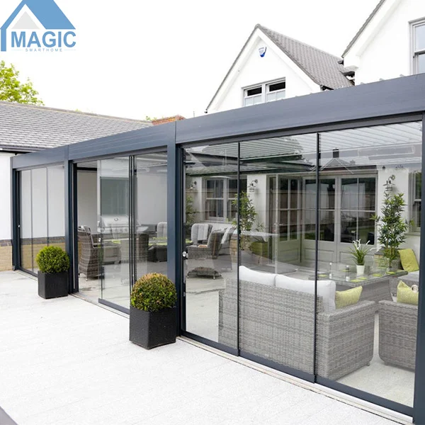 Высококачественная Жалюзийная крыша для наружной гостиной алюминиевая