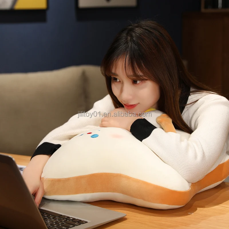 best seller  food plush toy cute toasted bread plush-toy-manufacturer fabric for making soft toys