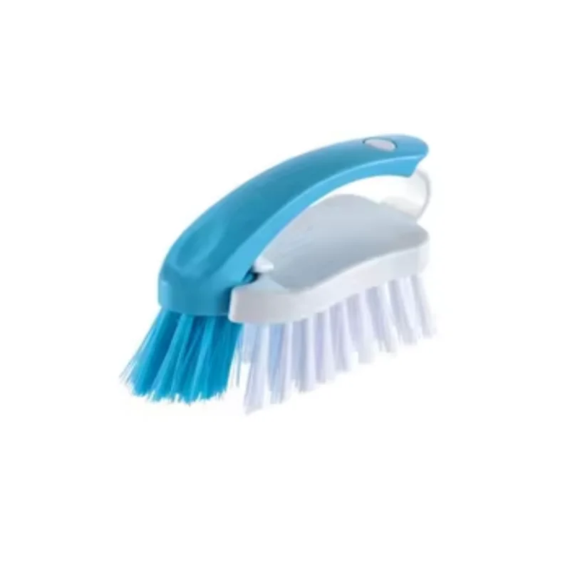 Kworld 2 in 1 Dual Purpose Multifunctional Scrubber With Corner Two Brush For Kitchen Bathroom Clothes