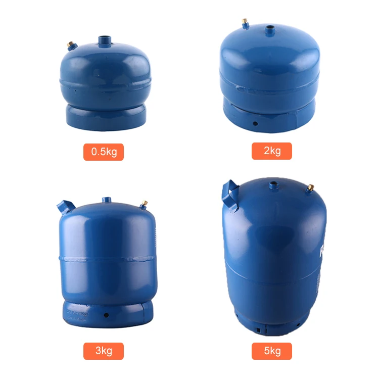 Small 0.5KG/2kg/3kg/5kg empty lpg tanks cooking mini gas bottle empty gas cylinder price lpg gas cylinder
