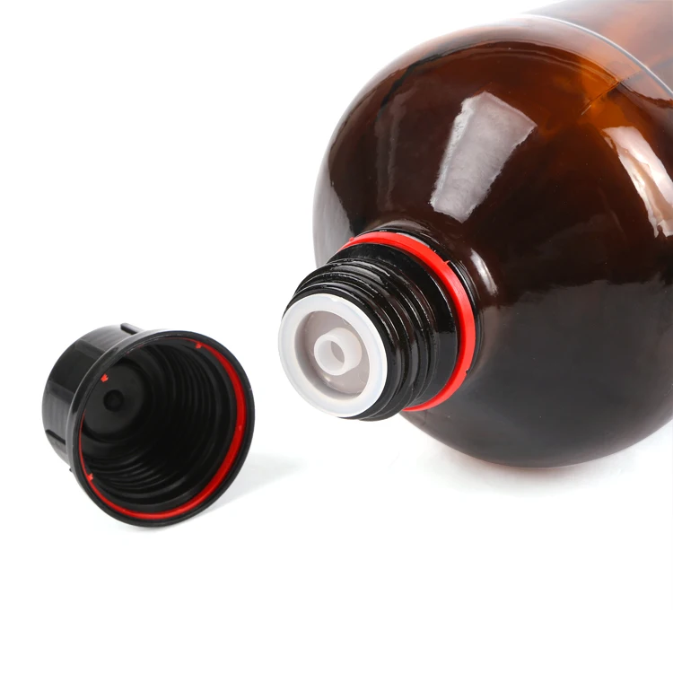 1000ml 2.5l amber laboratory glass reagent bottles with screw cap