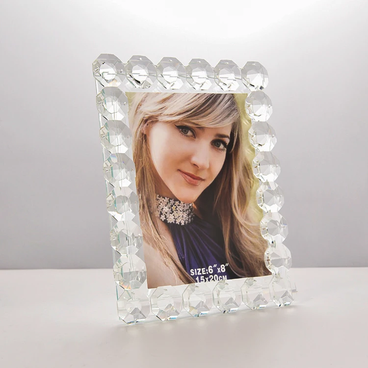 Современная Стеклянная фоторамка на заказ по заводской цене оптовая продажа лаконичная Хрустальная