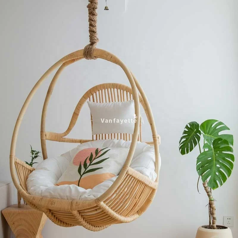 Bedroom Garden Swing Chair Cushions Wicker Hanging Chair Adult Outdoor Wicker Swing Chair