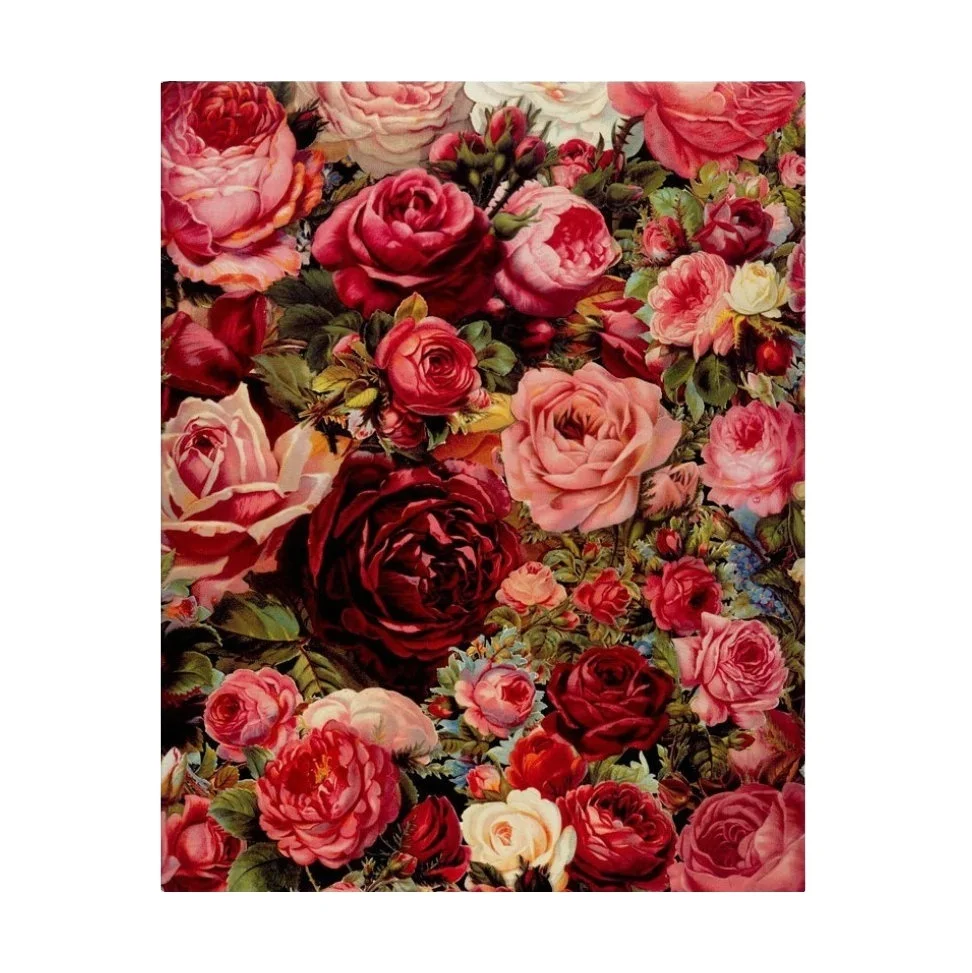 l rose flower painting by numbers decorative painting handmade canvas oil painting for bedroom