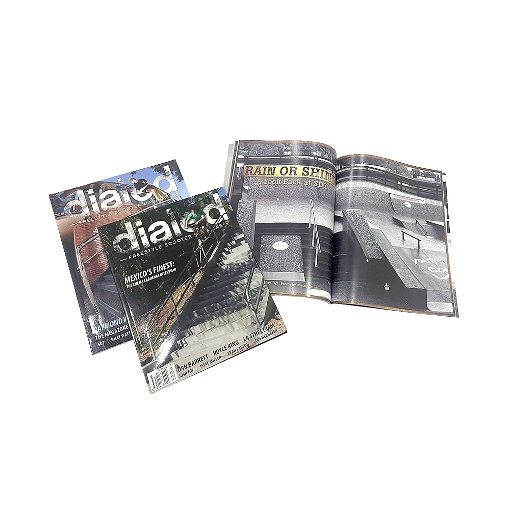 Custom Printed Fashion Book Catalog Perfect Binding Booklet Brochure Scratch Proof Soft Cover Magazine Printing