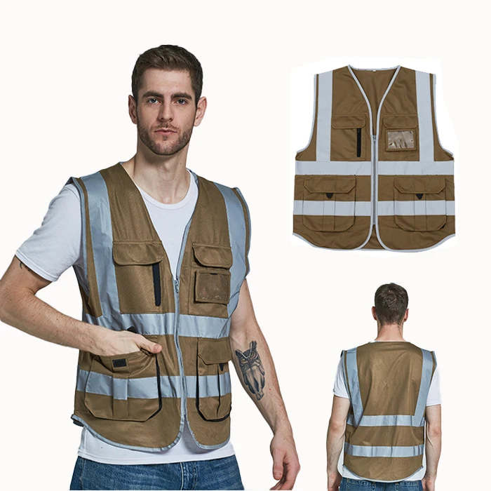 Высококачественный защитный жилет Darlingwell, жилет высокой видимости, светоотражающий защитный жилет с карманами, готов к отправке