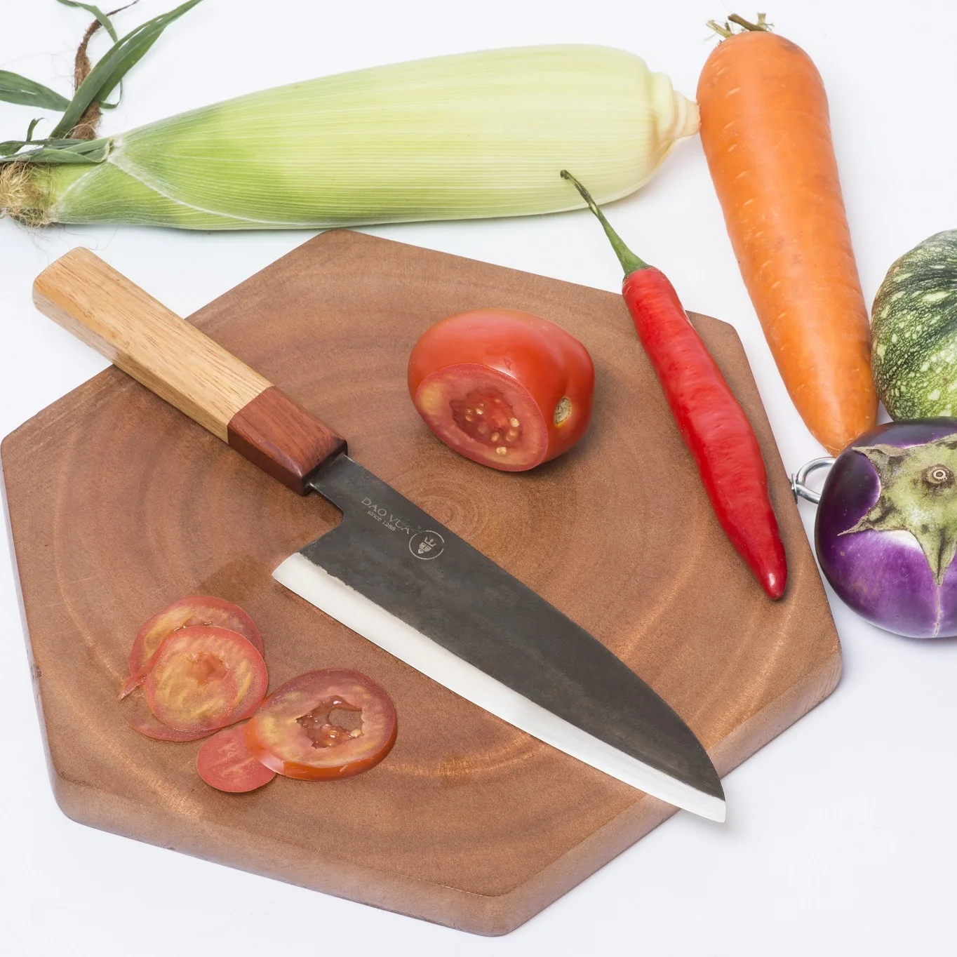 100% Hammered Kitchen Knife Set Japanese Chef Knife - SANTOKU KNIFE