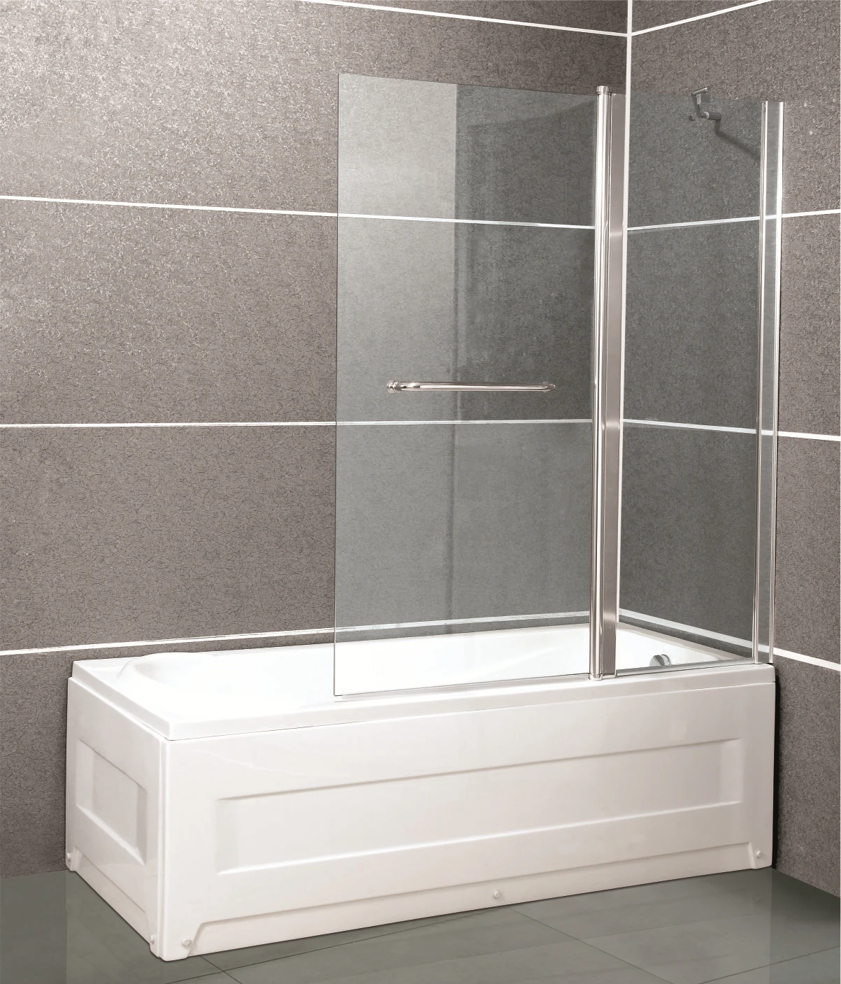 Cabine De Douche Bathroom Luxury Dubai Straight Pivot 6mm Glass 150cm Bathtub Shower Bath Screen