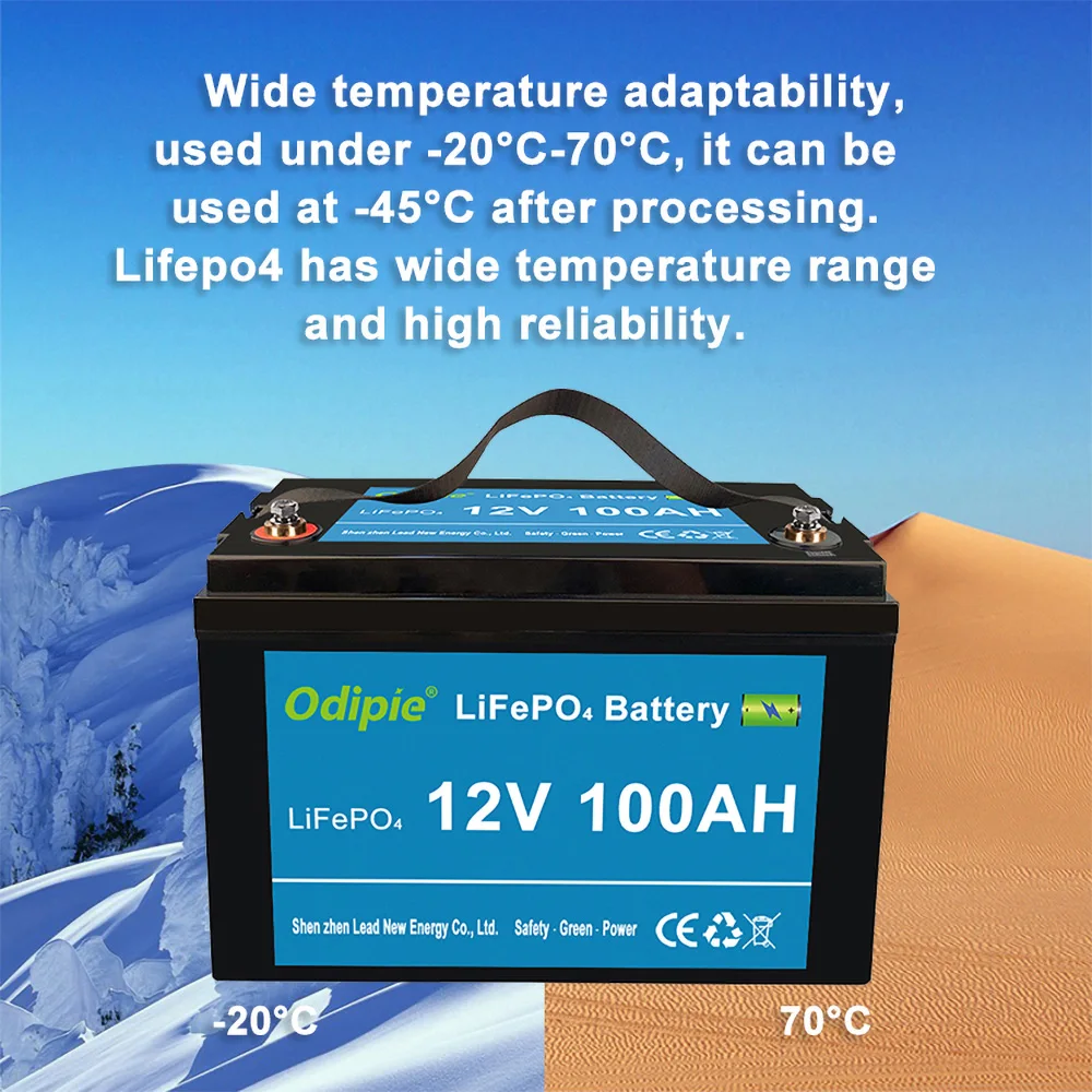 Lifepo4 Bateria 12v 100ah Lithium Iron Battery Pack Light Weight 12 V 100 Ah Lifepo4 Battery Long Cycle Life For Rv Camper