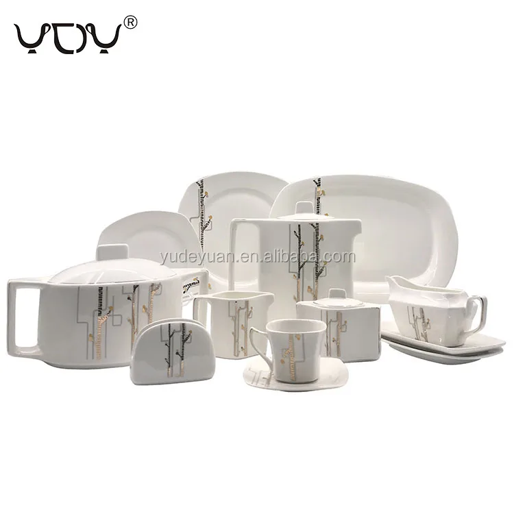 Western Ceramic Bone china Porcelain Tableware Dinnerware Sets 66pcs 130pcs Arcopal Dinner Set