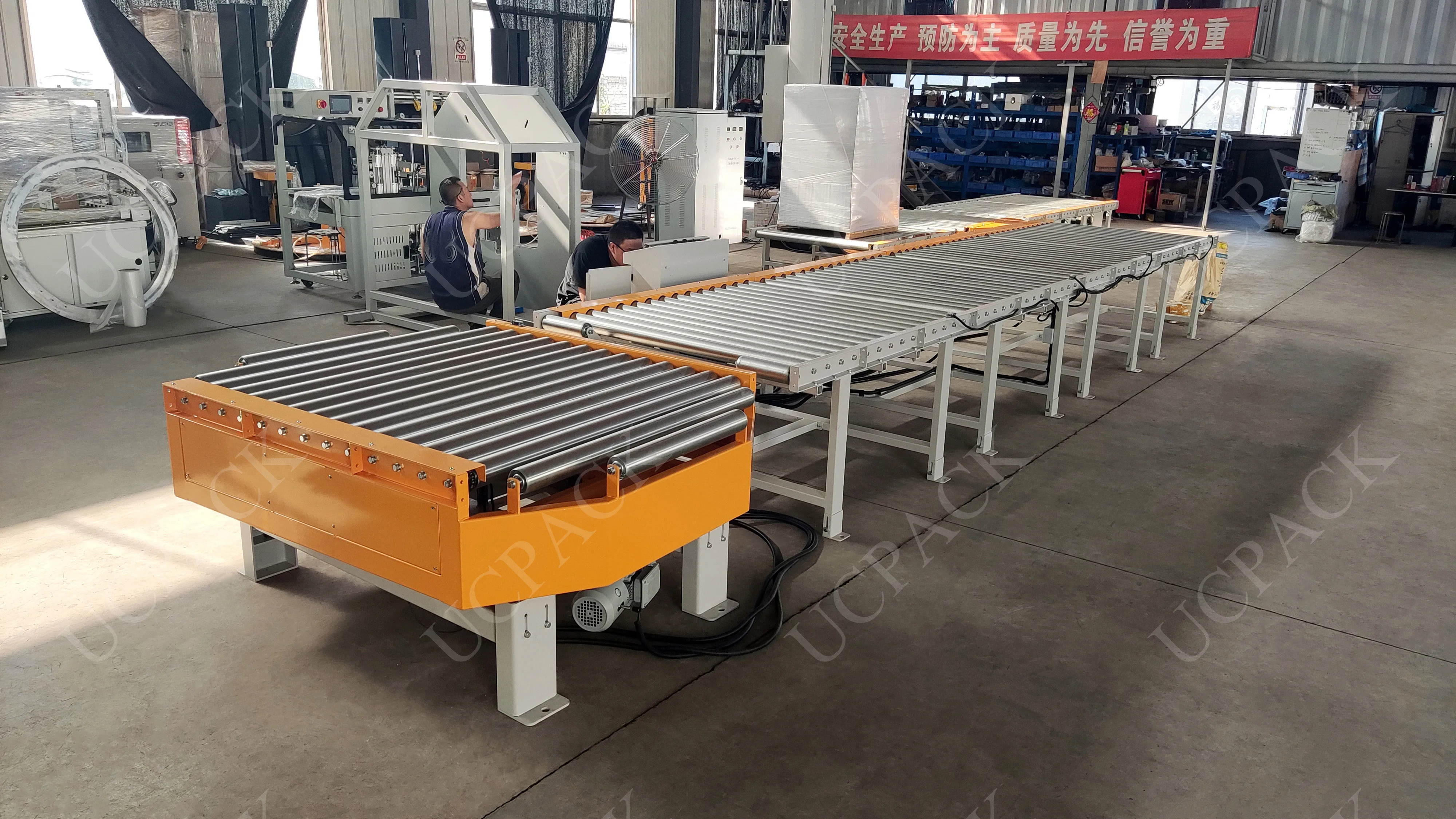 Pallet 90 Degree Powered Rotation Roller Conveyor Turntable Manufacturer