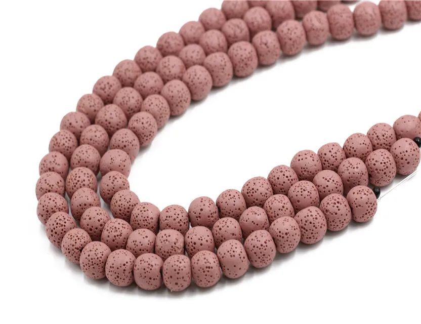 Wholesale Hot Selling Bead Strand 8mm Natural Volcanic Rock White Lava beads essential oil Stone Beads