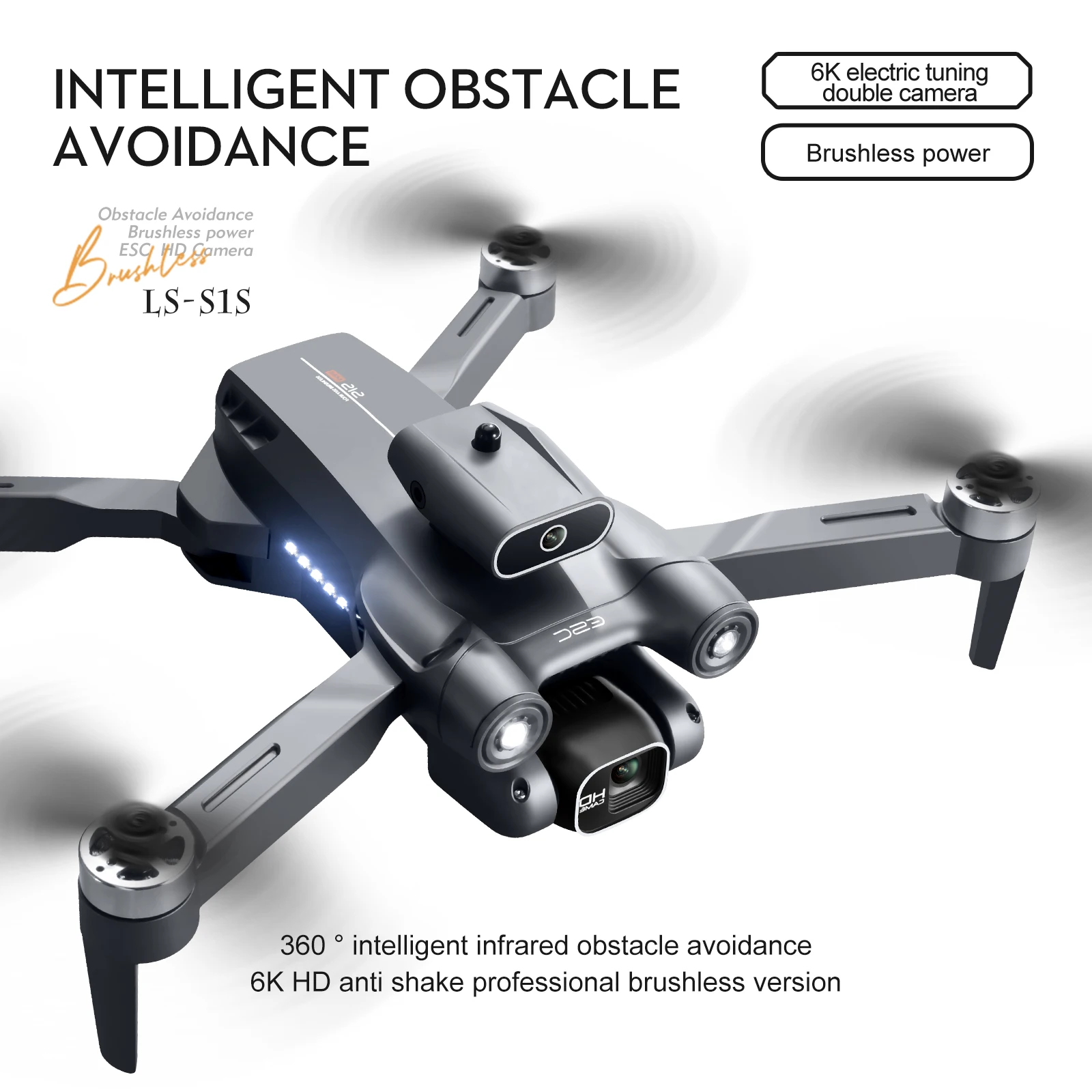 High Quality Outdoor Professional 4k 6k Dron Avion Brushless Motor Racing Quadcopter Prosumer Mini Drone With Camera