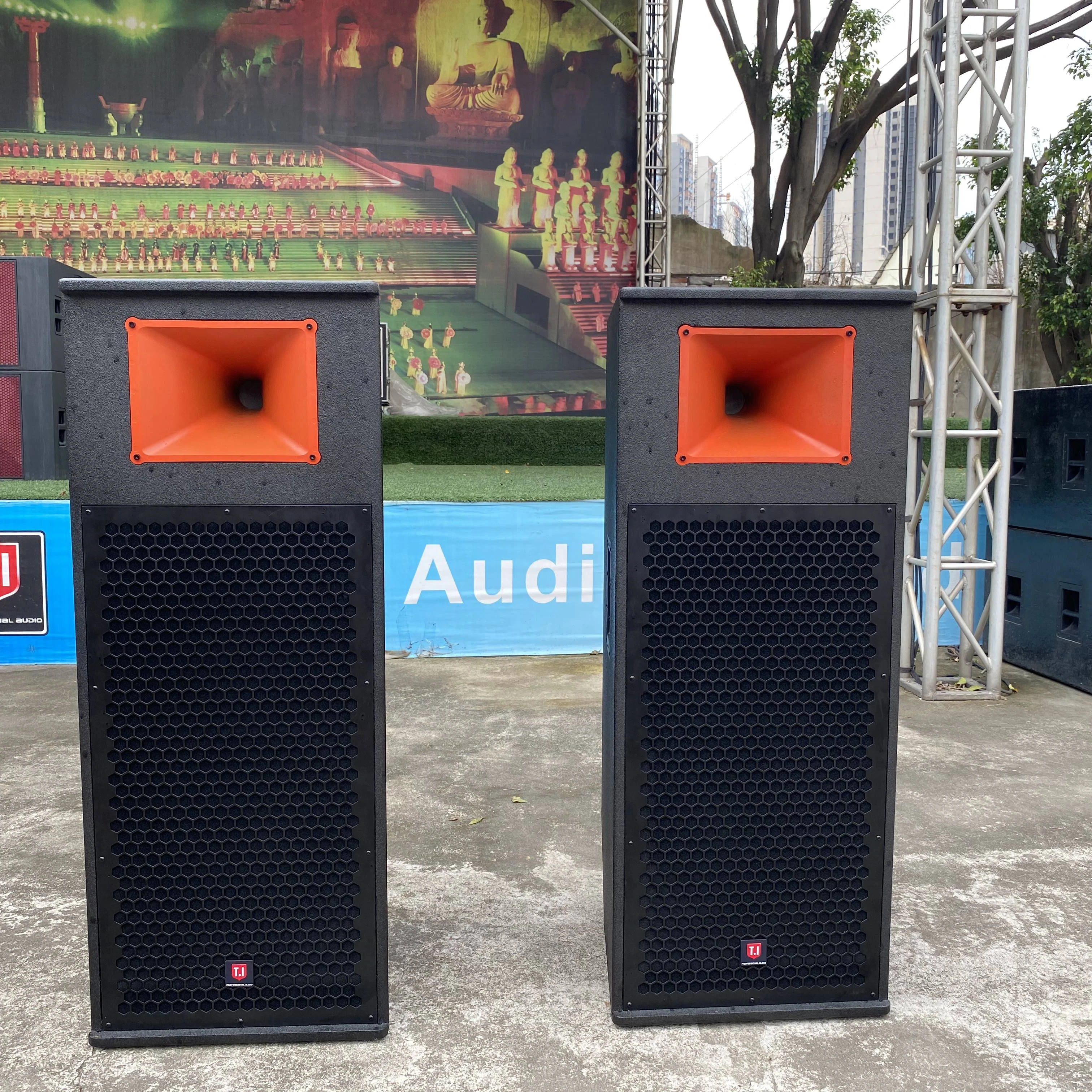 T-513 dual 15' Three way 1700W(RMS) full range woofers indoor outdoor show Active and passive sound system speaker