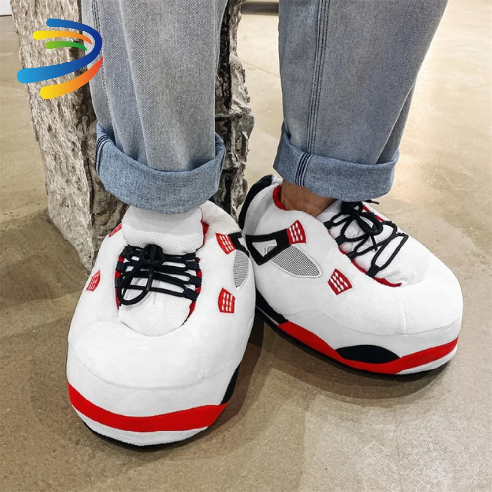 dropshipping product 2024 Plush Sneaker Slippers Hot Selling Sneaker Slippers One-Size House Sneaker Slippers