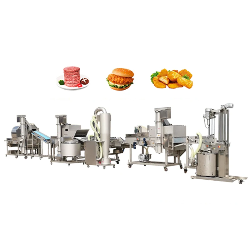 Hamburger patty machine chicken burger production line
