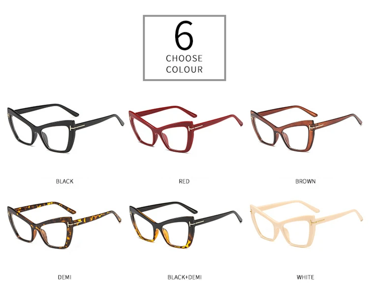  China Wholesale Latest Model Funky Eyewear 2021 Optical Eyeglasses Frames Spects Spring Hinge Women Large Cateye Glasses