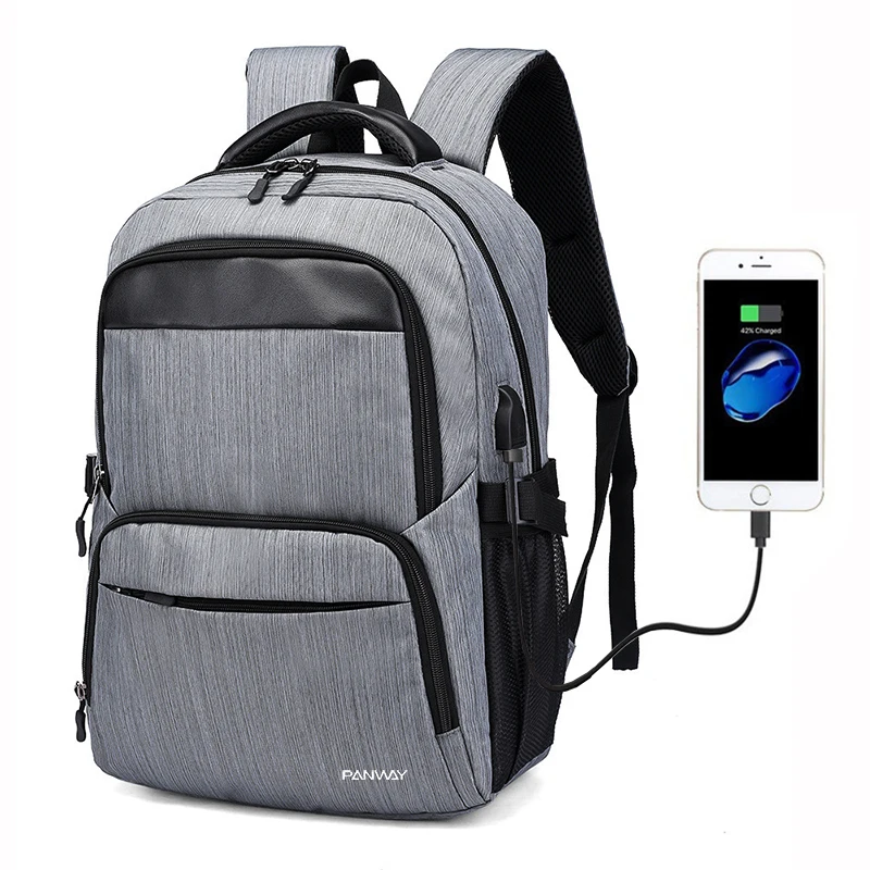USB charger backpack anti theft Waterproof Shockproof Leisure Notebook Business school Laptop with USB