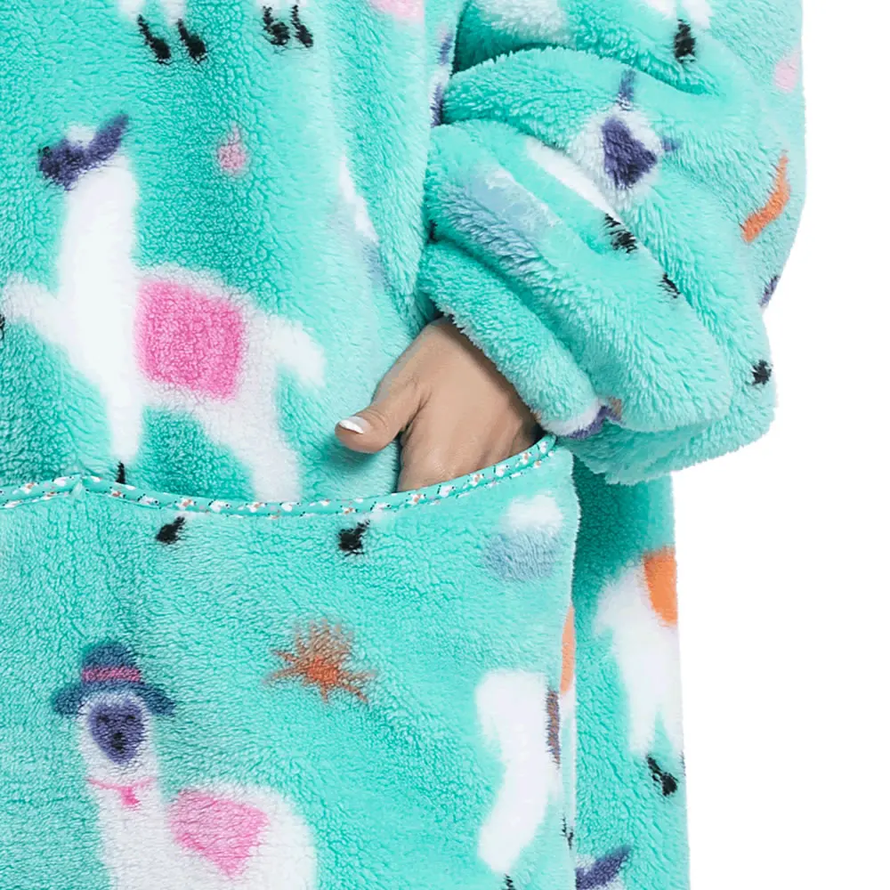 AIMINYZ Wholesale Cold Proof Clothes Lazy Cloak Hoodie Sweatshirt Blankets Sweatshirt Blankets Pajamas for Adult Kids Lazy Man