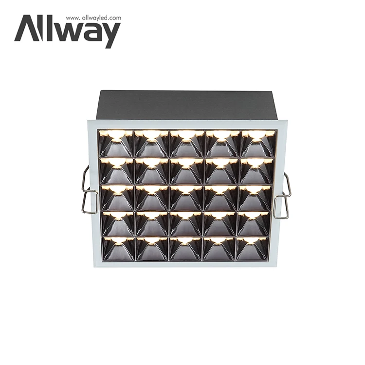ALLWAY заводская цена экономное Энергосбережение антибликовое освещение линейная лампа современный отель 25 Вт светодиодный встраиваемый потолочный светильник
