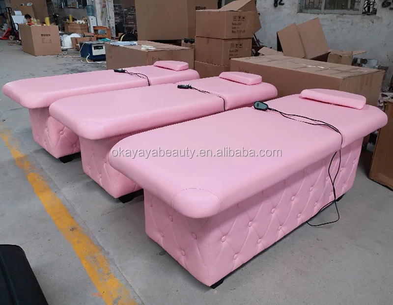 Eye lash chair thai massage table pink spa table beauty salon facial bed