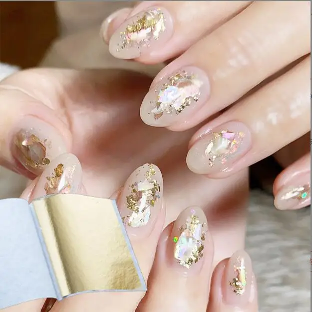 hot selling irregular gold Foil Flakes for Resin and makeup