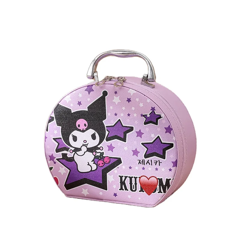 Sanrioed Handcarry Semi-circular Makeup Bag Skincare Products Storage Bag Waterproof Portable Cosmetic Case