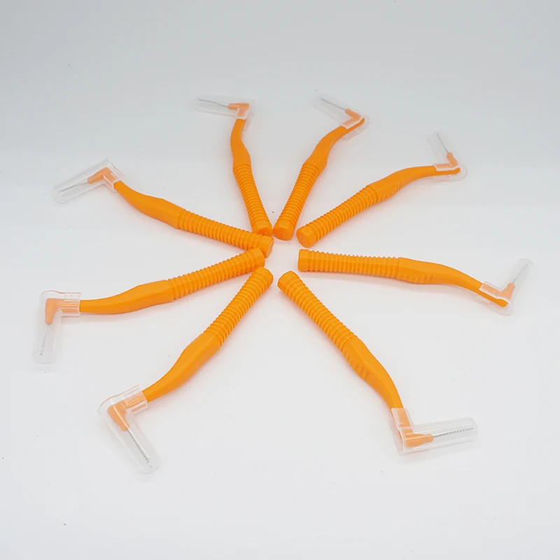 Хорошее качество зубной Тонкий Брекеты зубов выбирает стальной проволоки кистей добавьте немного резиновые Ортодонтическая страховочная полоса щетка с Ортодонтическая зубная нить 80 шт. 1,2 мм